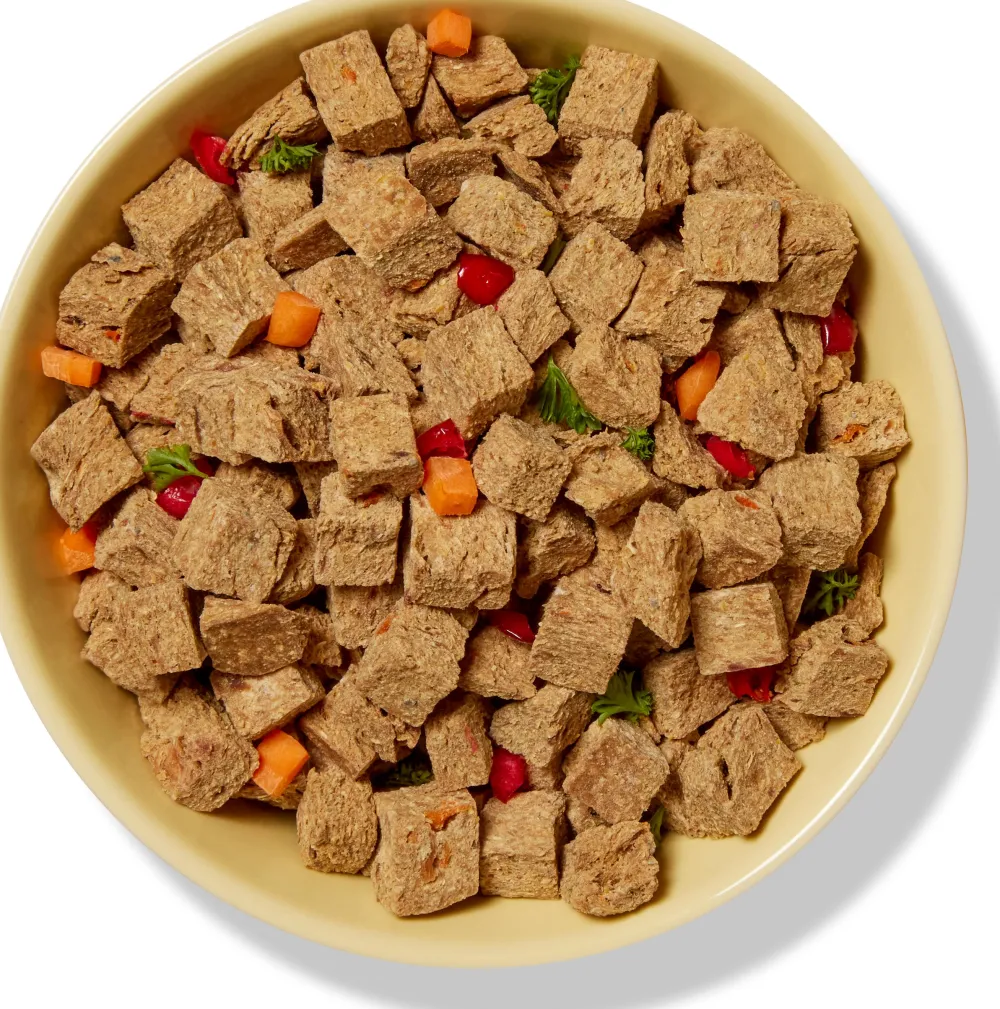A Pup Above Dry Food | Air-Dried & Dehydrated Food^Cubies Chicken Pupatouille Friendly Grains Dry Dog Food, 2.5-oz