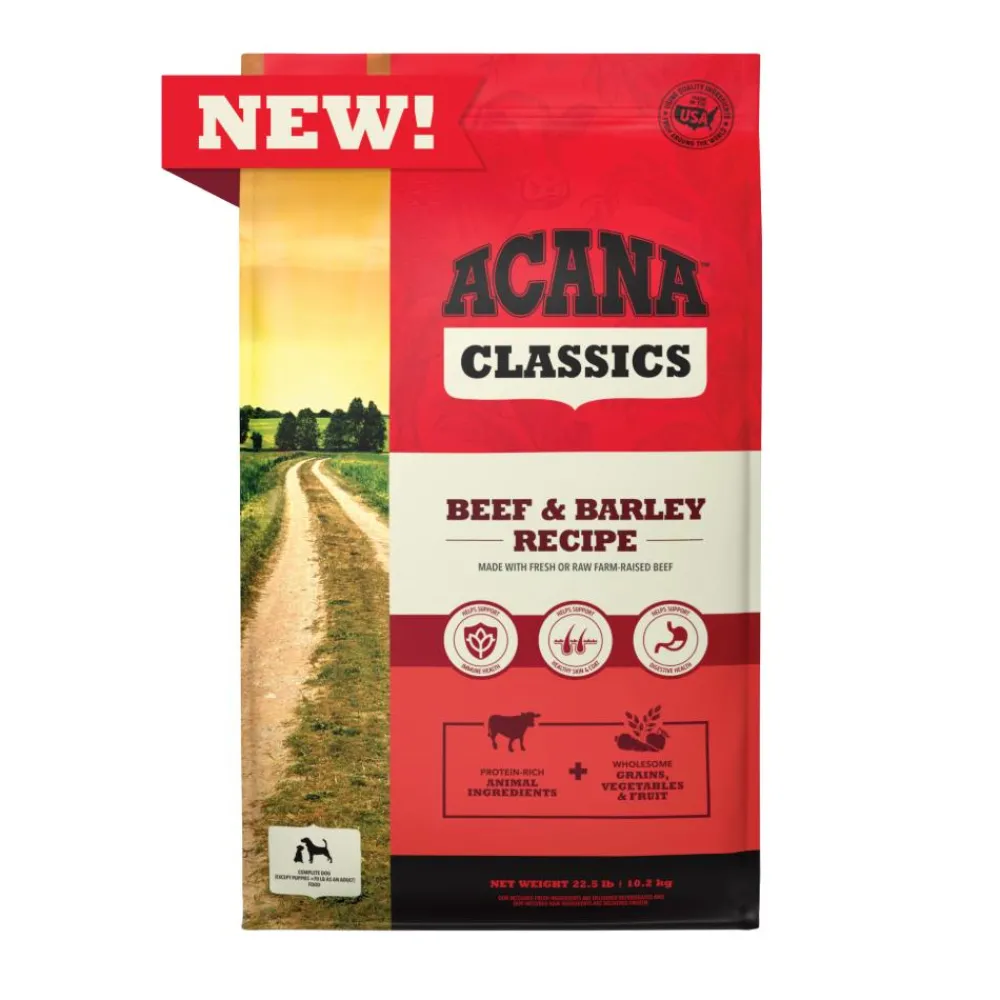 Acana Dry Food^Classics Beef & Barley Recipe Dry Dog Food, 4-lb
