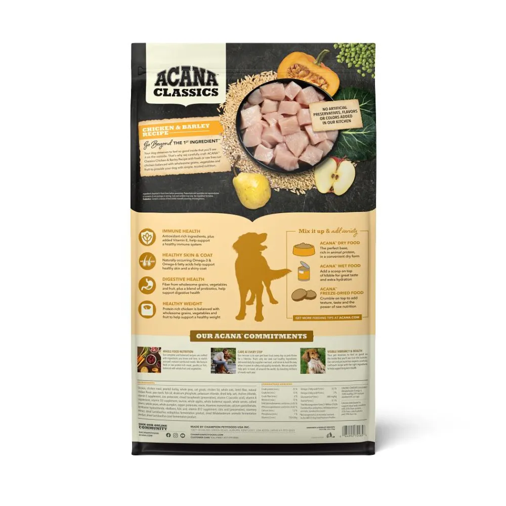 Acana Dry Food^Classics Chicken & Barley Recipe Dry Dog Food, 4-lb
