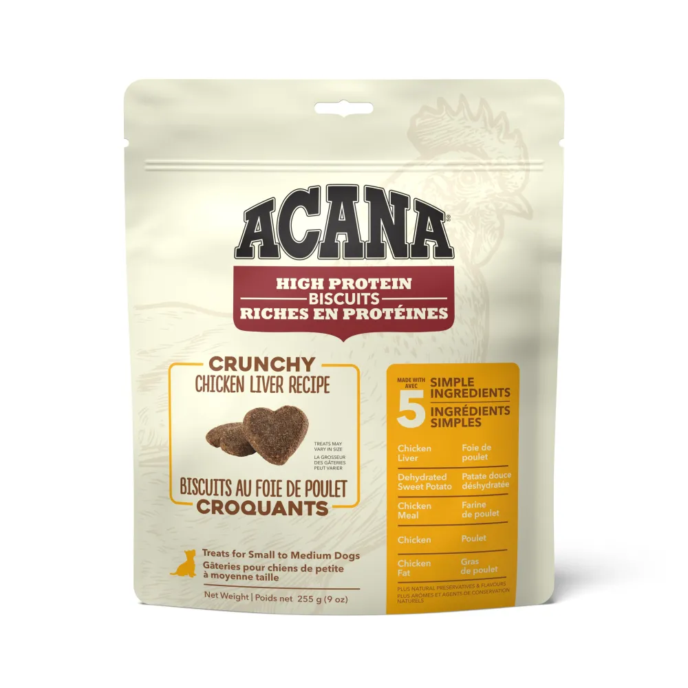 Acana Biscuits & Crunchy Treats^Crunchy Biscuits Chicken Liver Recipe Dog Treats, Small