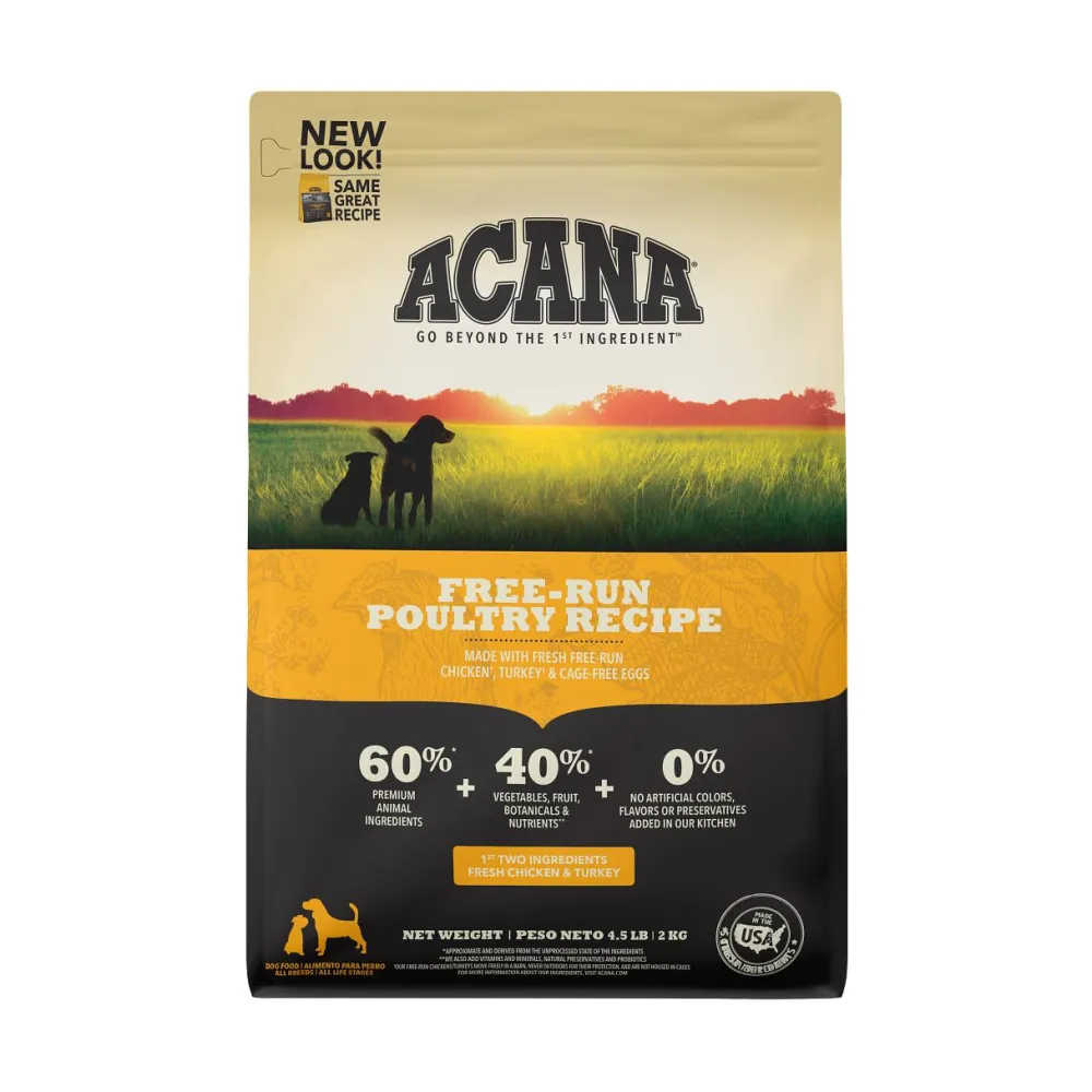 Acana Dry Food^Free-Run Poultry Grain-Free Dry Dog Food, 4.5-lb