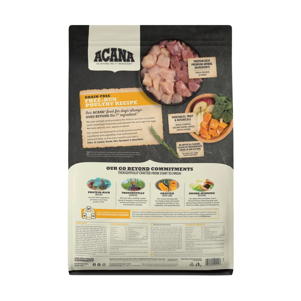 Acana Dry Food^Free-Run Poultry Grain-Free Dry Dog Food, 4.5-lb