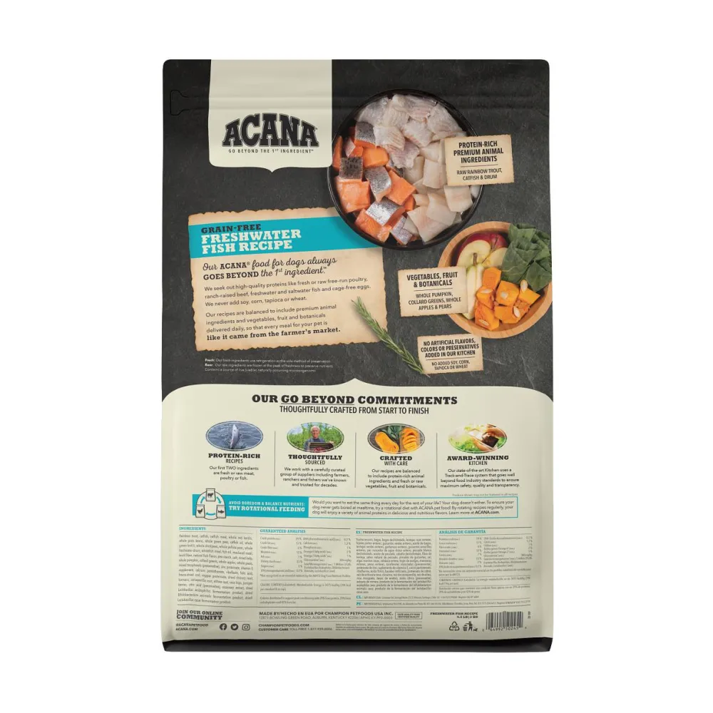 Acana Dry Food^Freshwater Fish Grain-Free Dry Dog Food, 4.5-lb