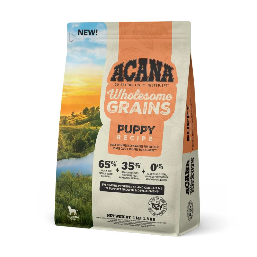 Acana Dry Food^Wholesome Grains Puppy Recipe Dry Dog Food, 4-lb
