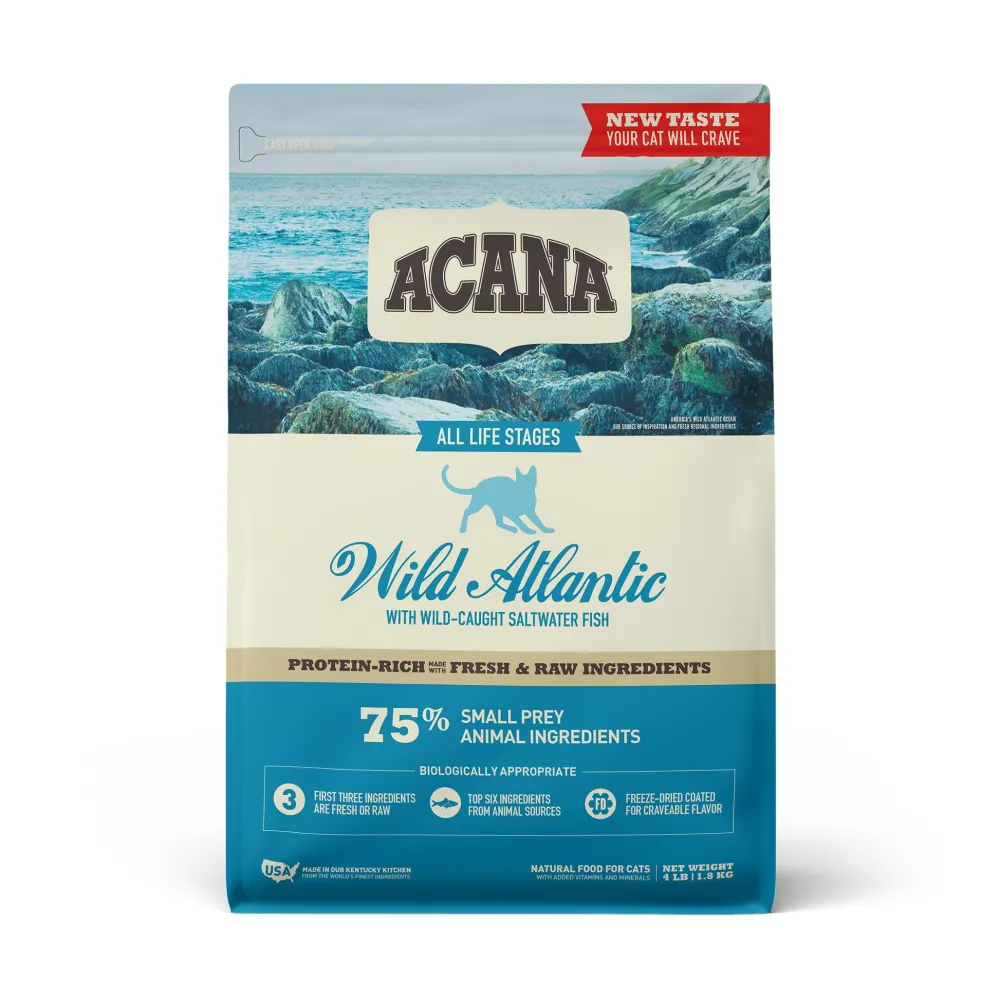 Acana Dry Food^Wild Atlantic Grain-Free Dry Cat Food, 4-lb