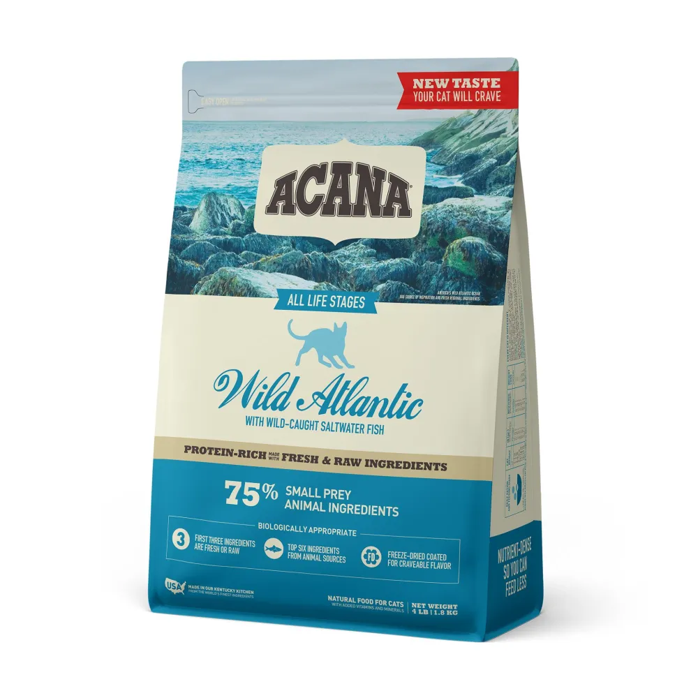 Acana Dry Food^Wild Atlantic Grain-Free Dry Cat Food, 4-lb