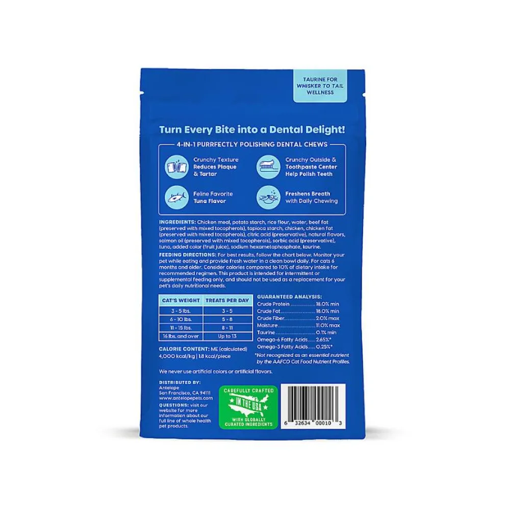 Ark Naturals Dental Care | Dental Care^Kiss Me-Ow Cleaning Tuna Dental Chews Cat Treats, 3-oz