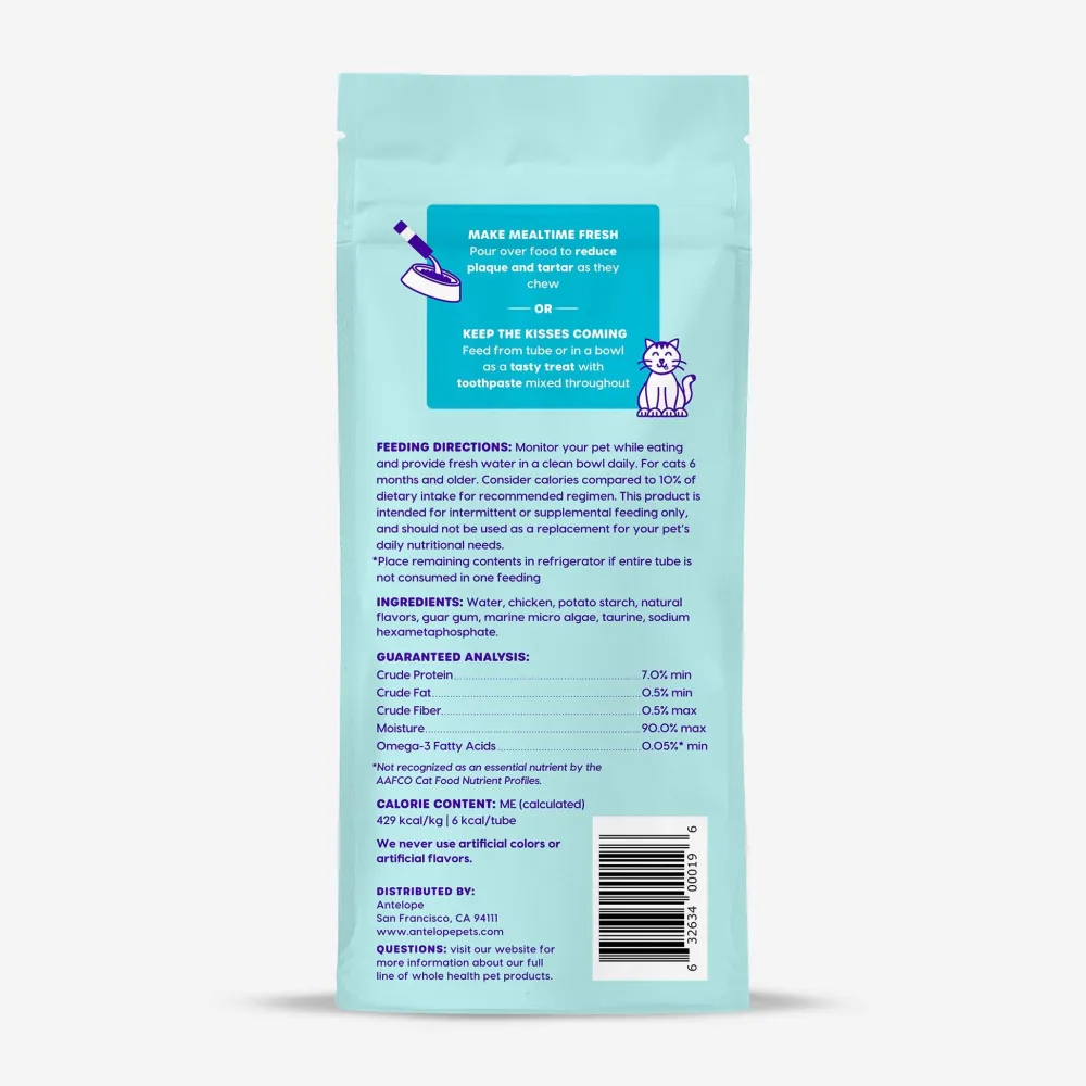 Ark Naturals Dental Care | Dental Care^Kiss Me-Ow Lickable Chicken Dental Cat Treats, 4-count