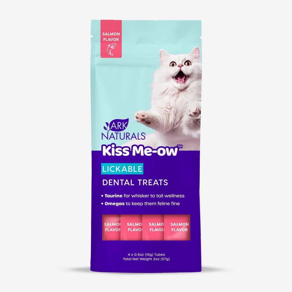 Ark Naturals Dental Care | Dental Care^Kiss Me-Ow Lickable Salmon Dental Cat Treats , 4-count