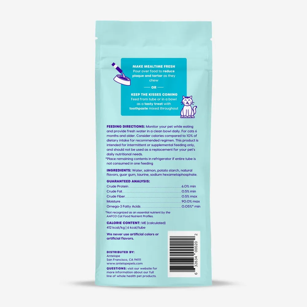 Ark Naturals Dental Care | Dental Care^Kiss Me-Ow Lickable Salmon Dental Cat Treats , 4-count