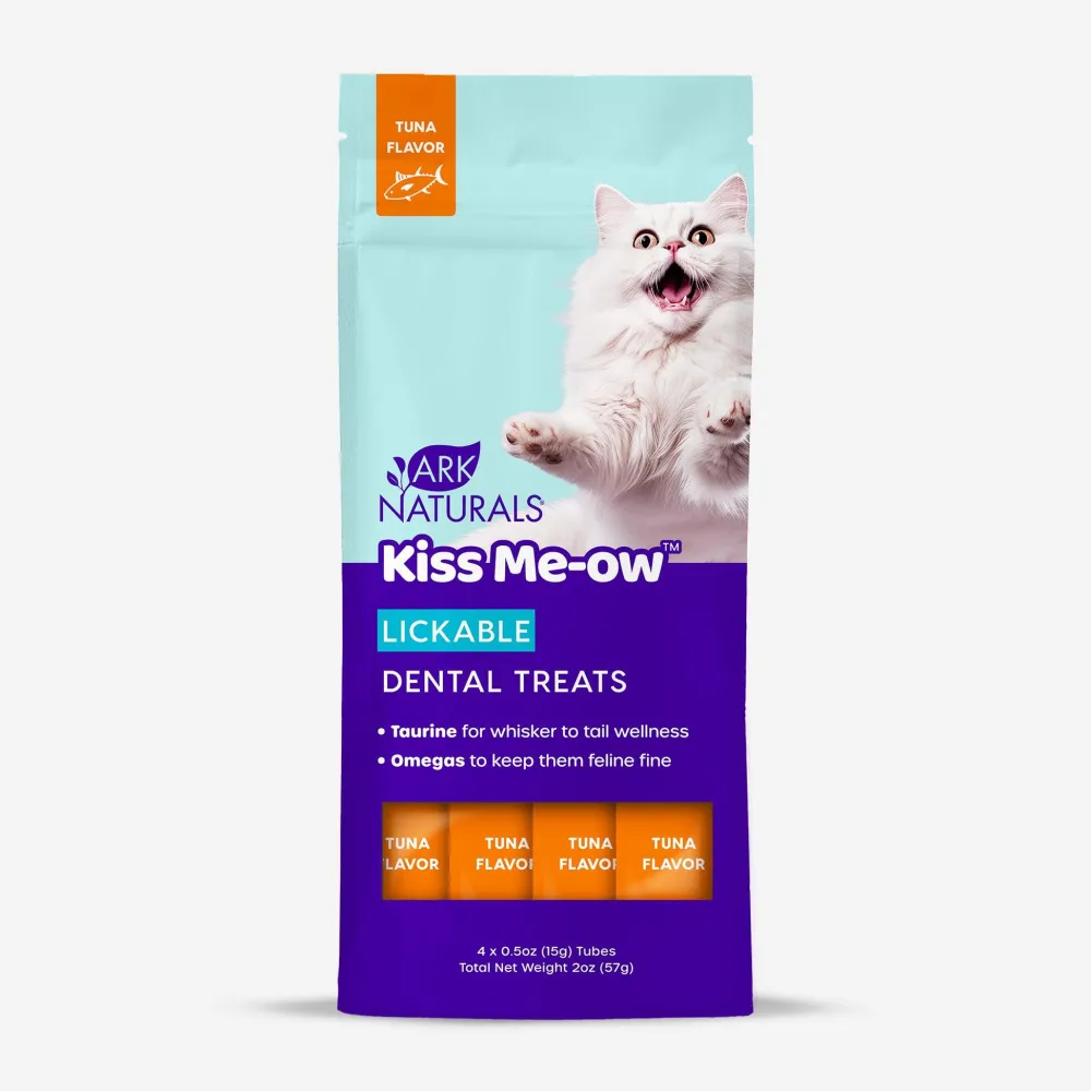 Ark Naturals Dental Care | Dental Care^Kiss Me-Ow Lickable Tuna Dental Cat Treats, 4-count