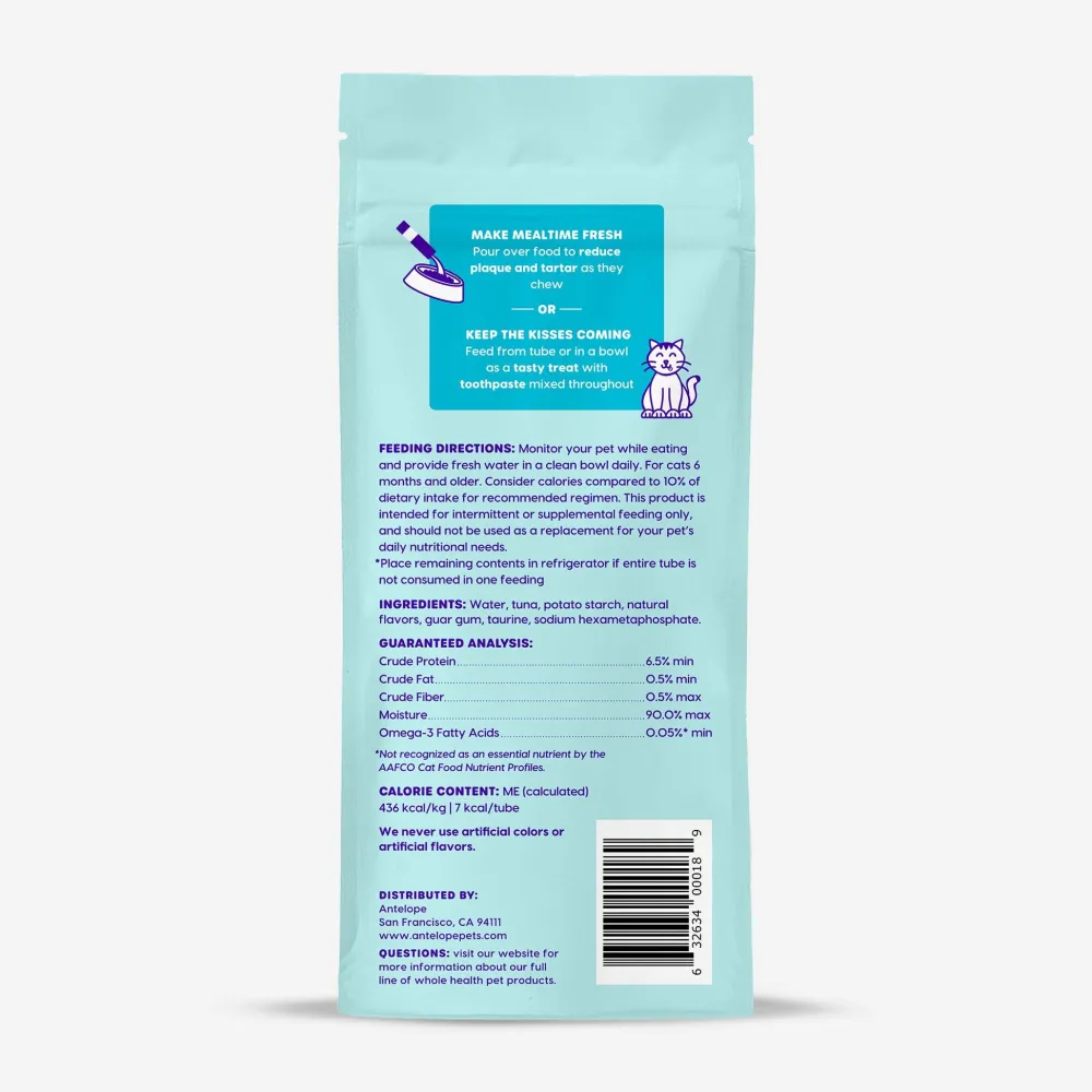Ark Naturals Dental Care | Dental Care^Kiss Me-Ow Lickable Tuna Dental Cat Treats, 4-count