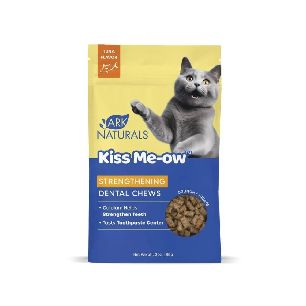 Ark Naturals Dental Care | Dental Care^Kiss Me-Ow Strengthening Tuna Dental Chews Cat Treats, 3-oz