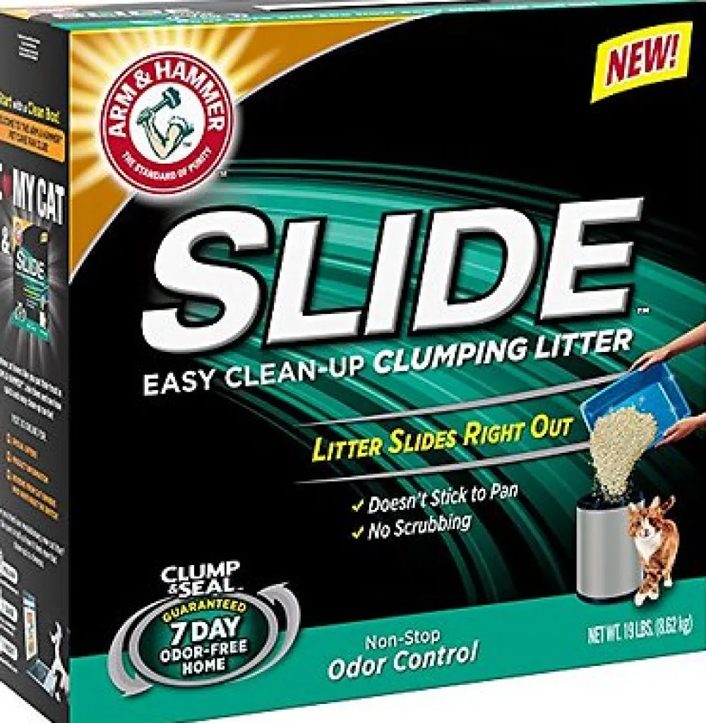 Arm & Hammer Litter & Accessories | Litter & Accessories^Litter Slide Odor Control Easy Clean-Up Clumping Cat Litter, 19-lb