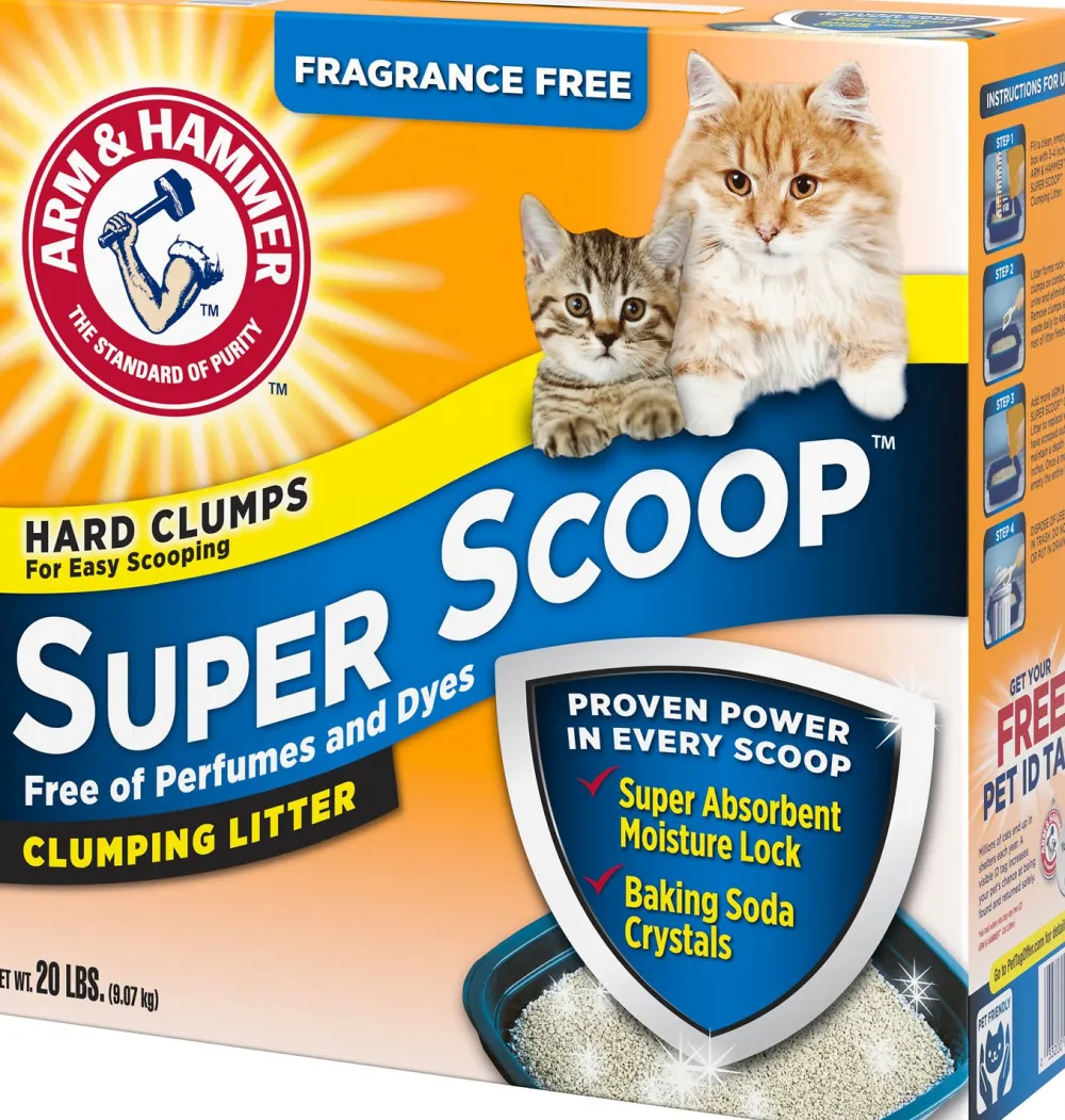 Arm & Hammer Litter & Accessories | Litter & Accessories^Litter Super Scoop Fragrance-Free Clumping Litter, 20-lb box