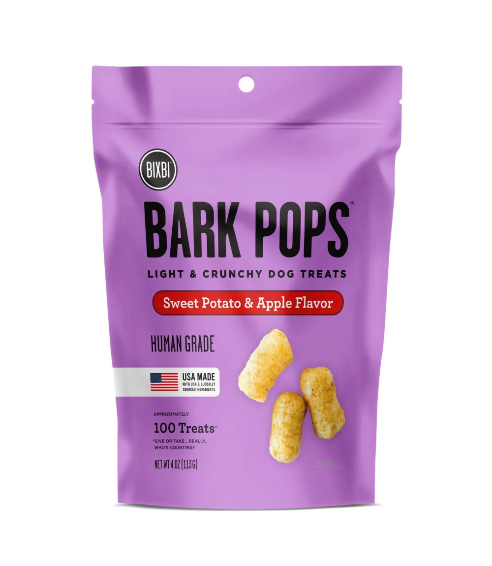 Bixbi Pet Biscuits & Crunchy Treats^BIXBI Bark Pops Sweet Potato & Apple Flavor Dog Treats, 4-oz