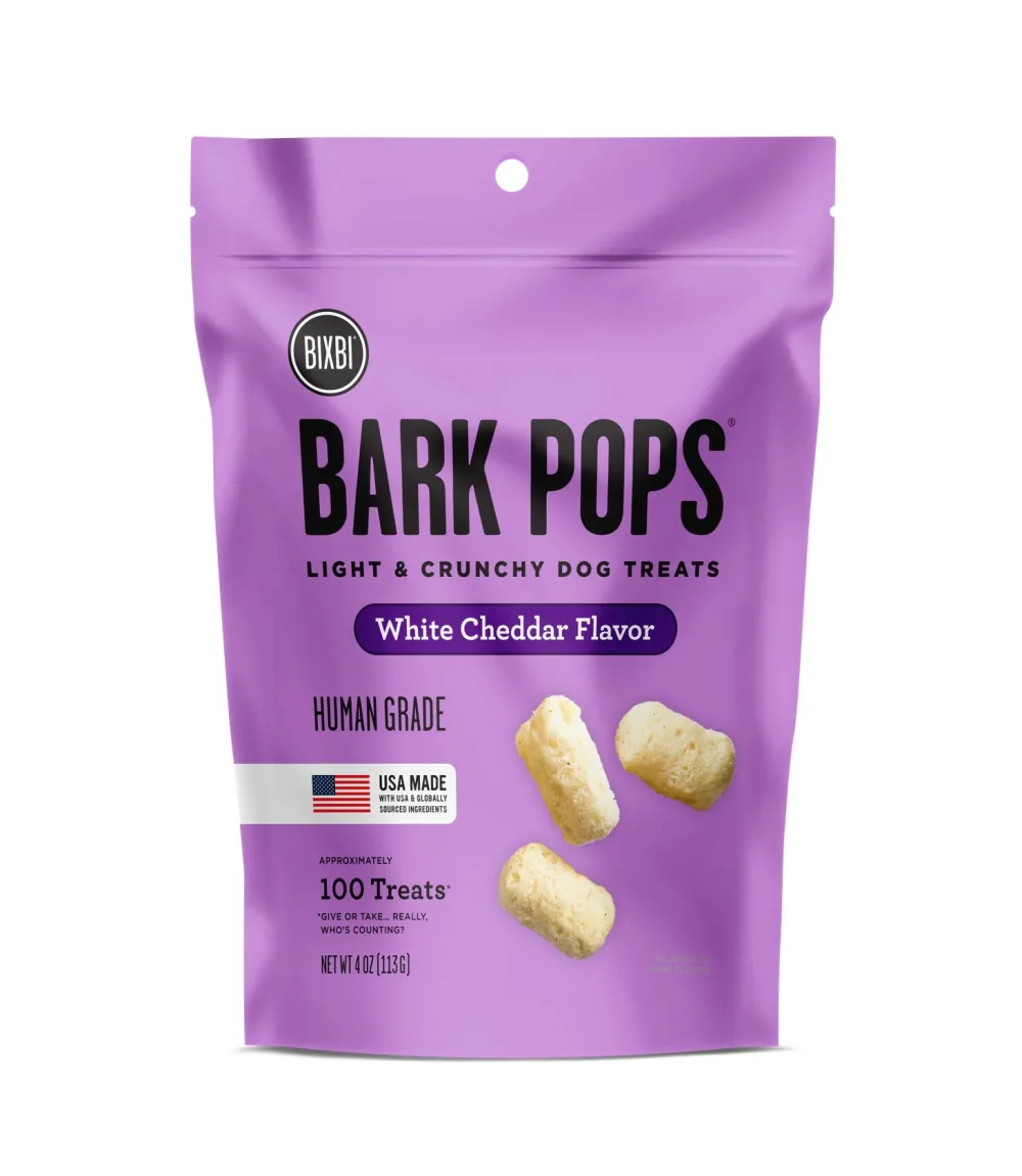 Bixbi Pet Biscuits & Crunchy Treats^BIXBI Bark Pops White Cheddar Flavor Dog Treats, 4-oz