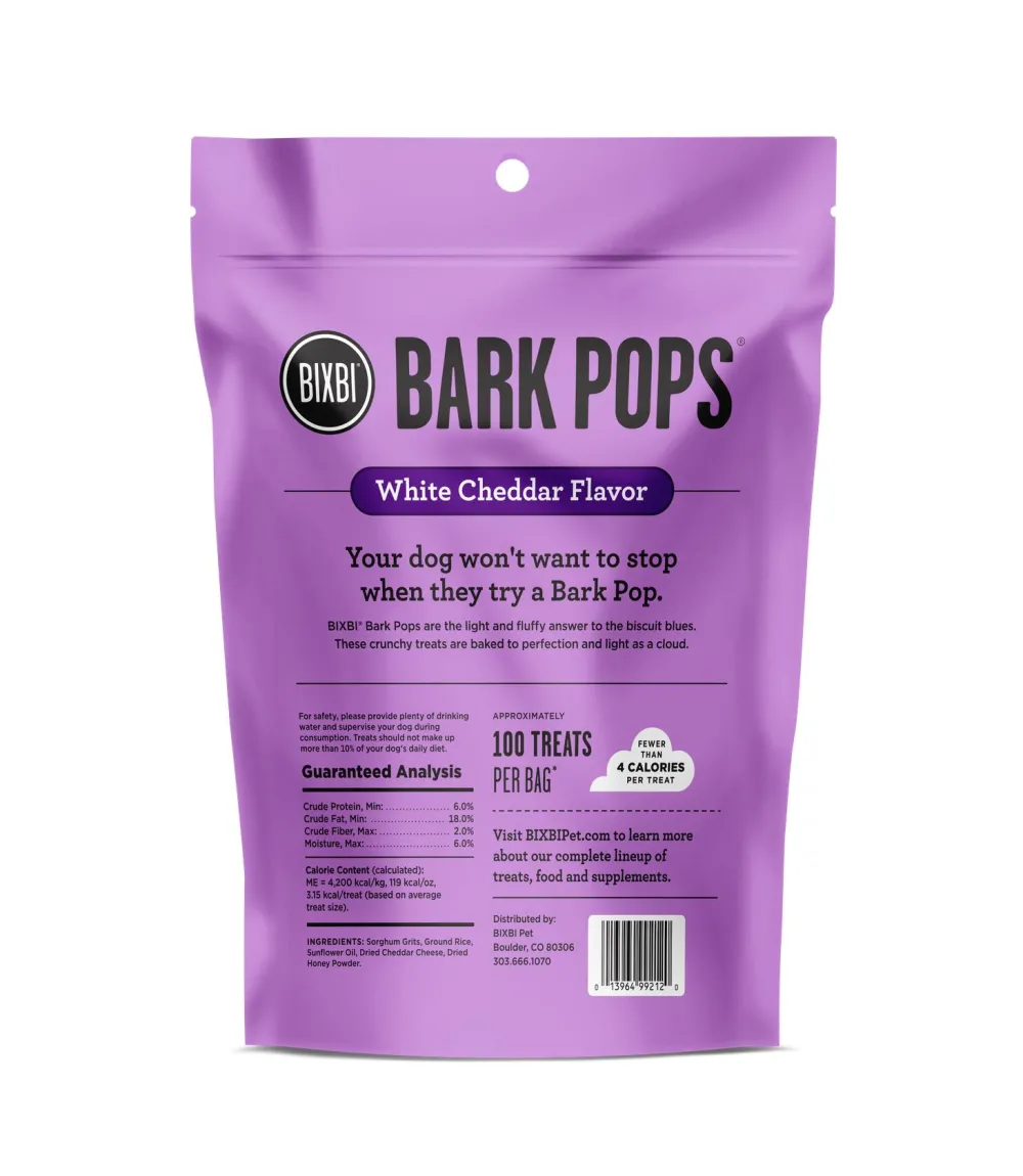 Bixbi Pet Biscuits & Crunchy Treats^BIXBI Bark Pops White Cheddar Flavor Dog Treats, 4-oz