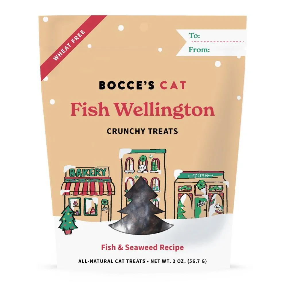 Bocce's Bakery Crunchy Treats^Fish Wellington Cat Treats, 2-oz