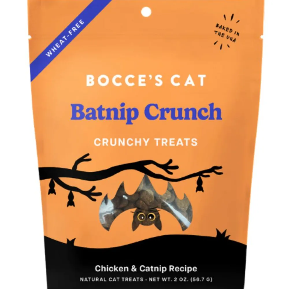 Bocce's Bakery Crunchy Treats^Halloween Batnip Crunch Cat Treats, 2-oz