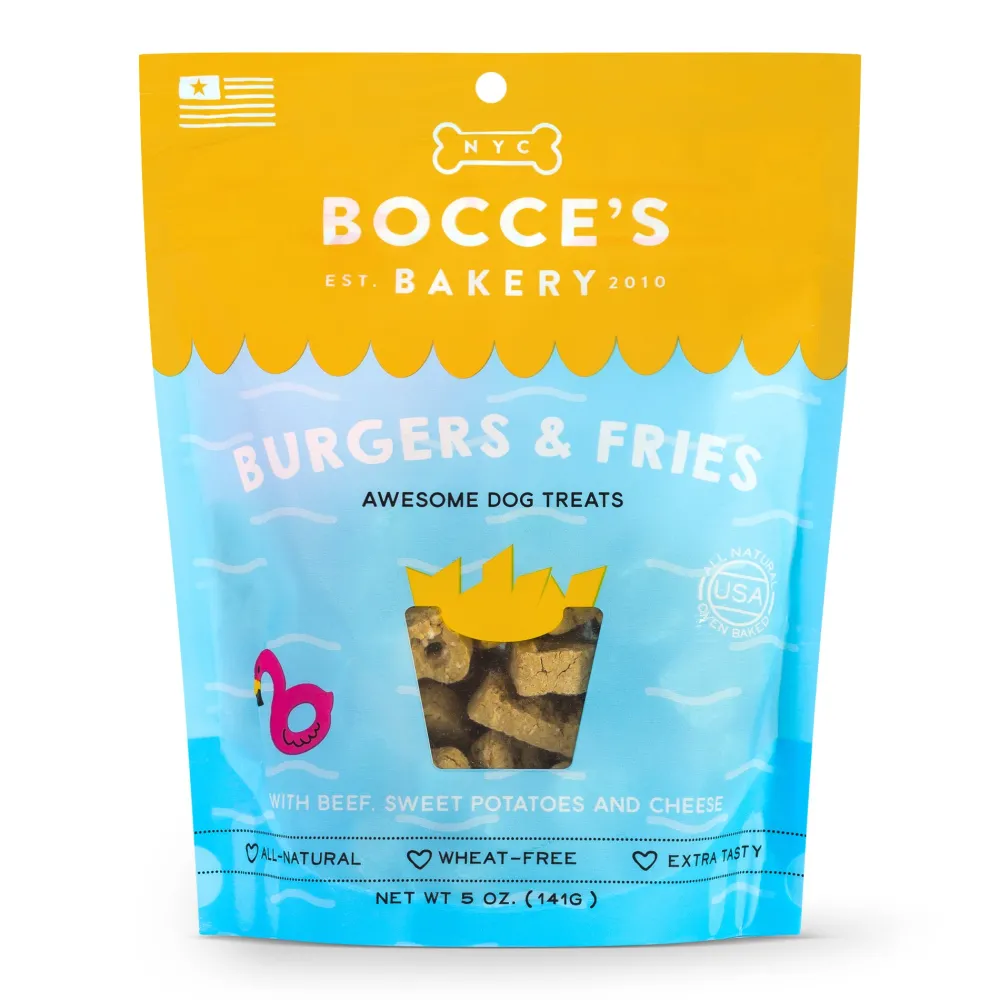 Bocce's Bakery Biscuits & Crunchy Treats^Seasonal Burger & Fries Biscuits 5-oz