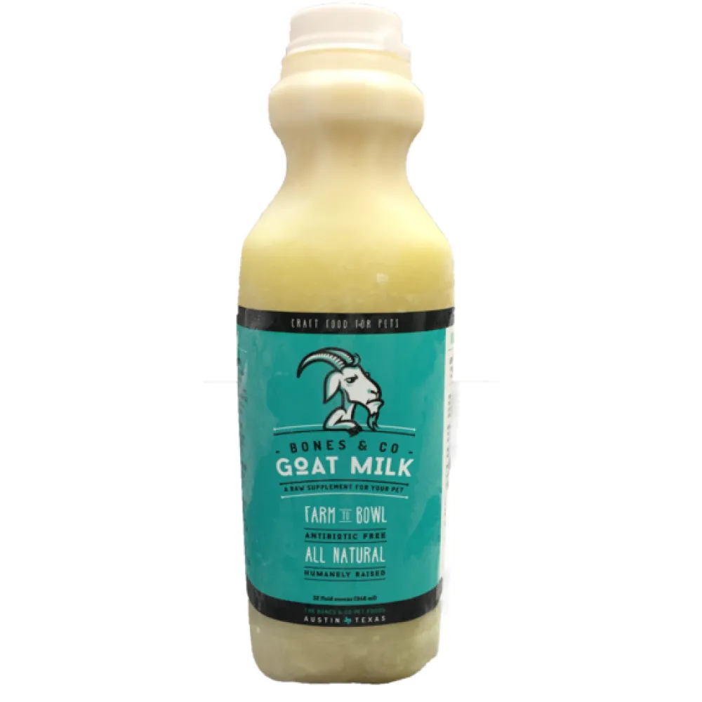 Bones & Co Food Toppings | Food Toppings^Goat Milk Raw for Dogs & Cats, 32-oz