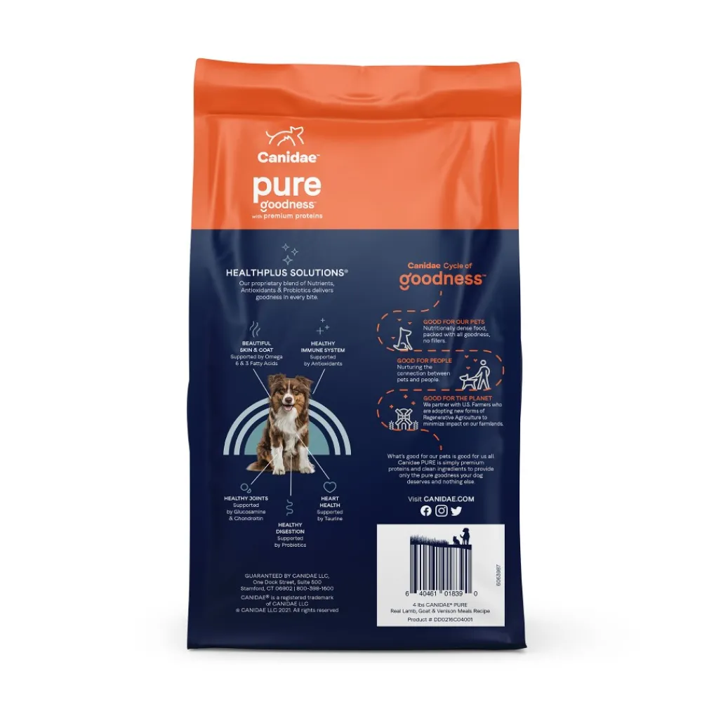 Canidae Dry Food^PURE Grain-Free Limited Ingredient Real Lamb, Goat & Venison Dry Dog Food, 22-lb