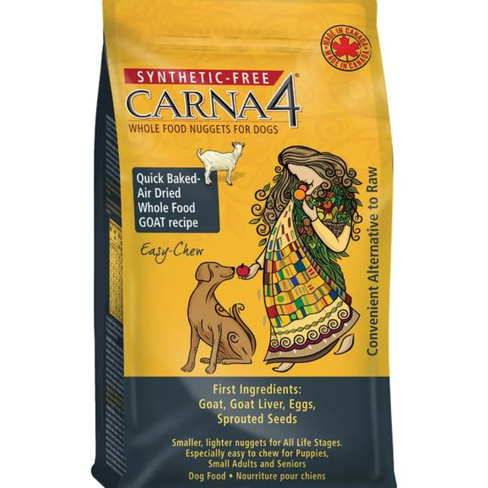 Carna4 Air-Dried & Dehydrated Food^Easy-Chew Quick Baked Goat Grain-Free Air-Dried Dog Food, 20-lb