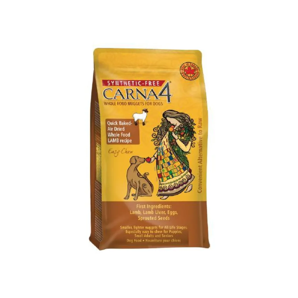 Carna4 Air-Dried & Dehydrated Food^Easy-Chew Quick Baked Lamb Air-Dried Dog Food, 20-lb