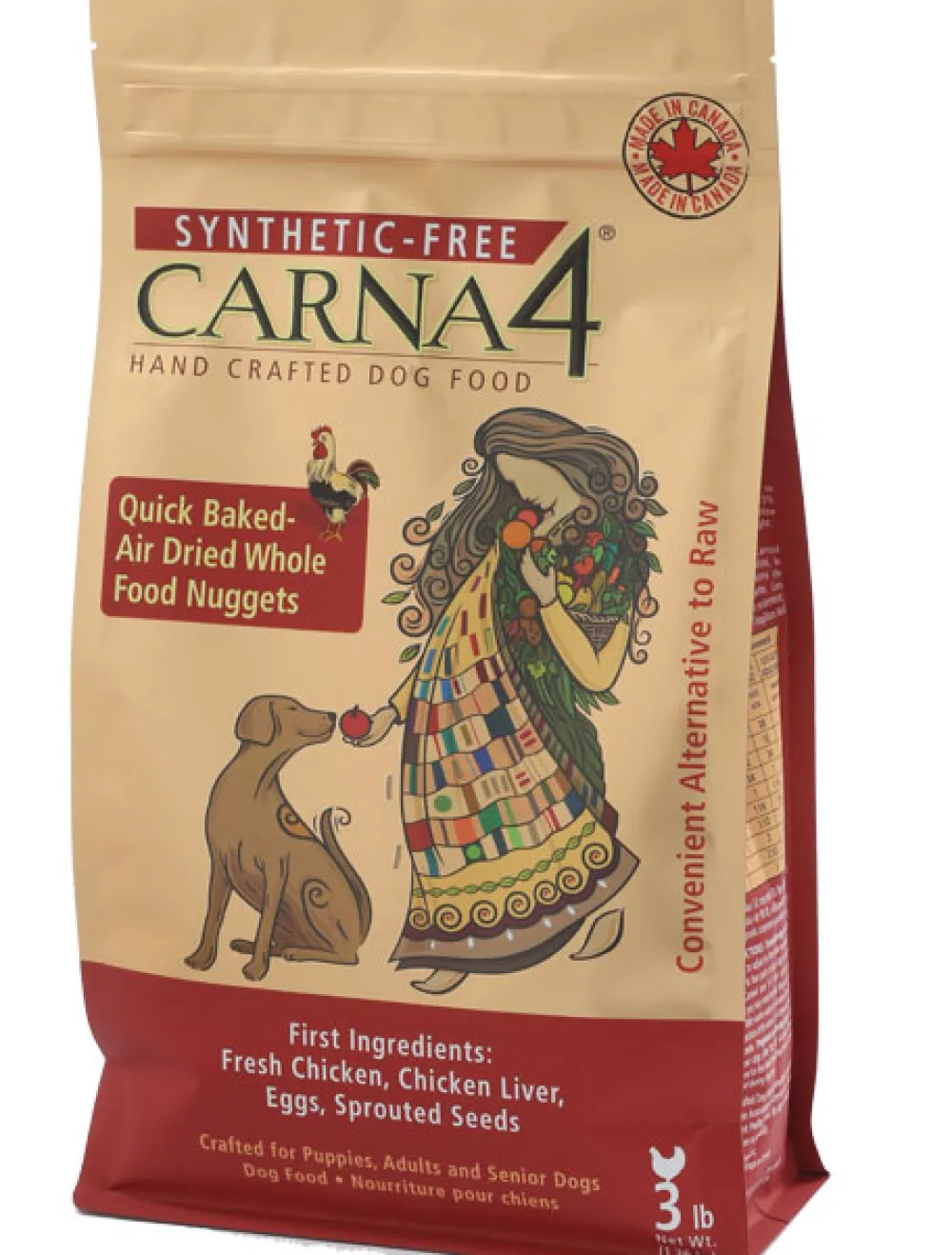 Carna4 Air-Dried & Dehydrated Food^Quick Baked Chicken Nuggets Air-Dried Dog Food, 6-lb