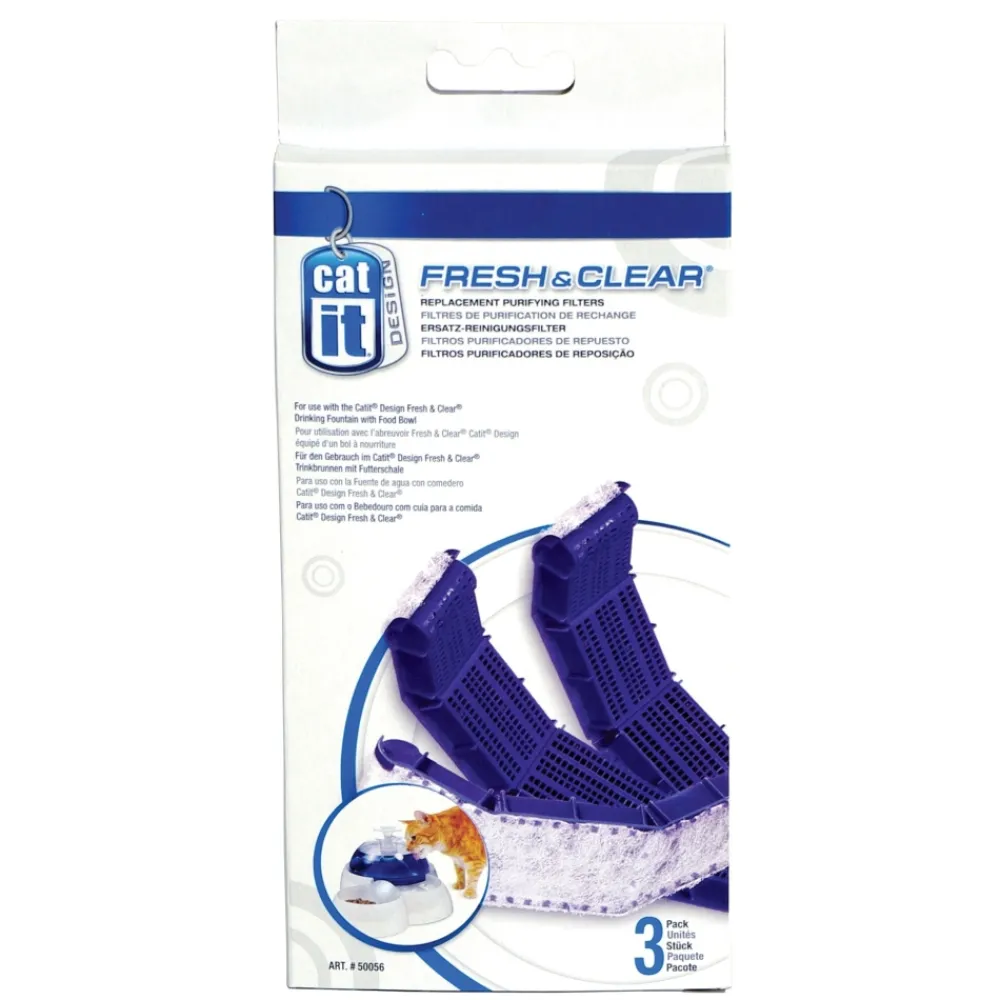 Catit Bowls & Feeders | Bowls & Feeders^Design Fresh & Clear Purifying Filters, 3-count