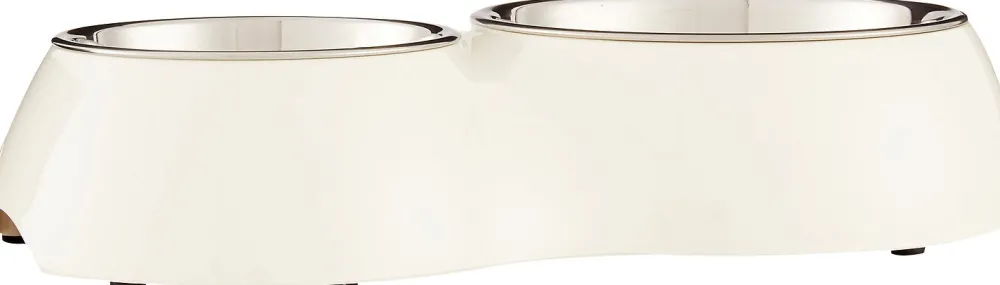 Catit Bowls & Feeders | Bowls & Feeders^Double Diner Cat Bowls, White (*)