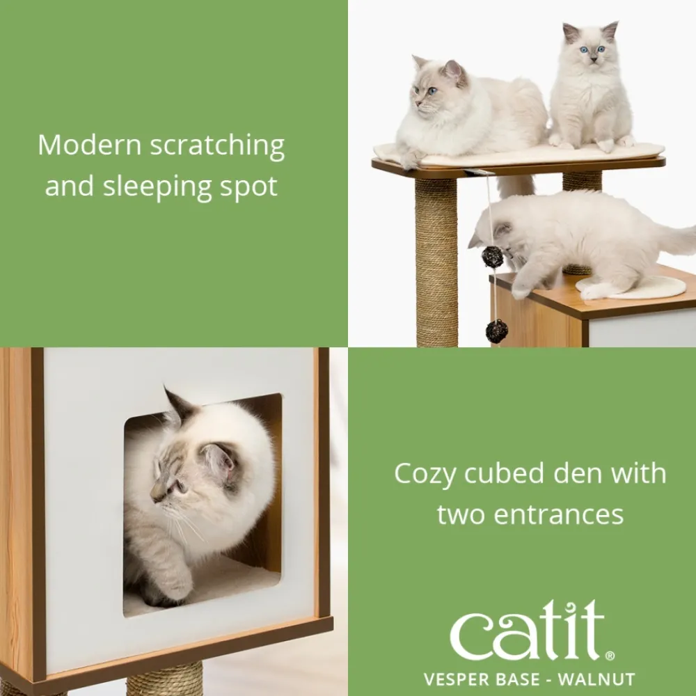 Catit Toys | Toys^Vesper Base Cat Tree, Walnut