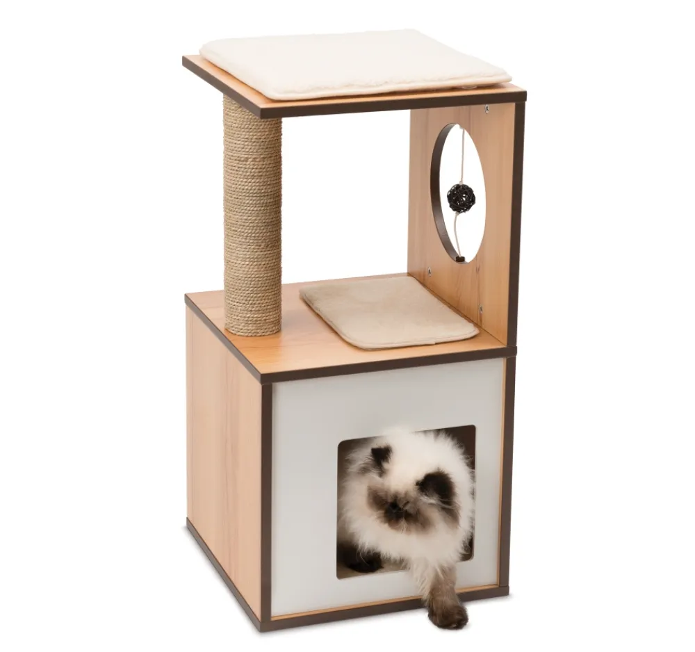 Catit Toys | Toys^Vesper Box Small Cat Tree, Walnut