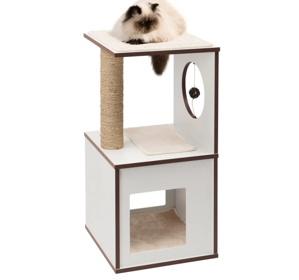 Catit Trees, Condos & Scratchers | Trees, Condos & Scratchers^Vesper Cat Tree, Small Box, White