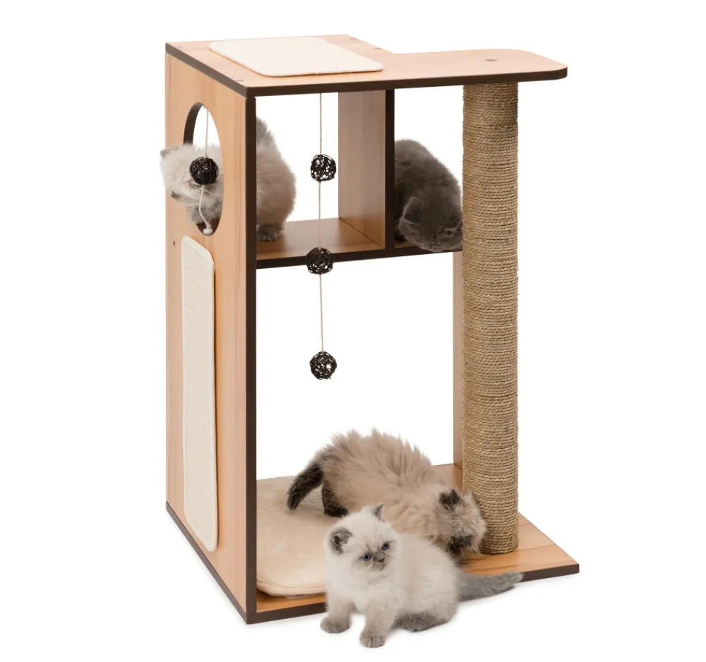 Catit Trees, Condos & Scratchers | Trees, Condos & Scratchers^Vesper Cat Tree, Walnut, Large