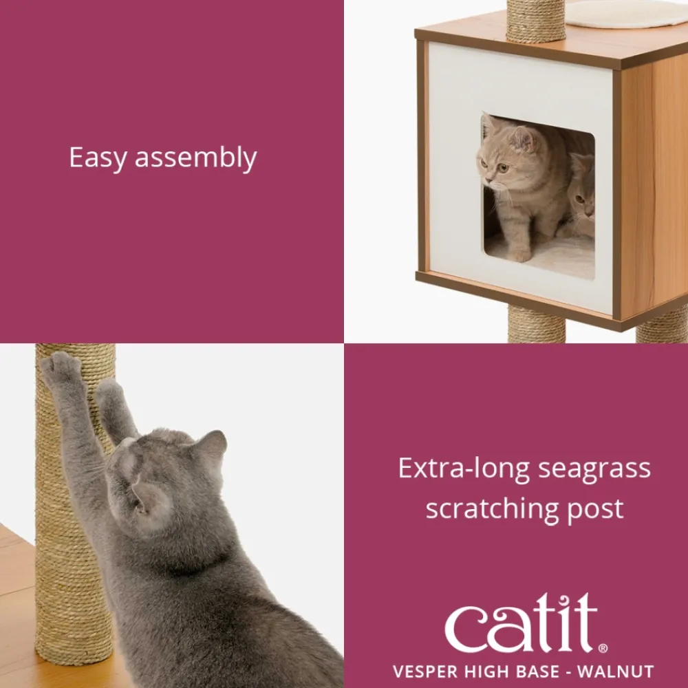 Catit Toys | Toys^Vesper High Base Cat Tree, Walnut