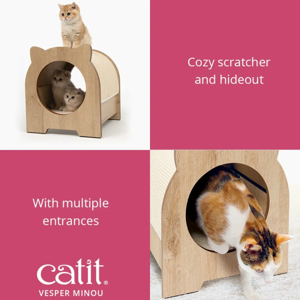 Catit Trees, Condos & Scratchers | Trees, Condos & Scratchers^Vesper Minou Cat Sratcher and Hideout