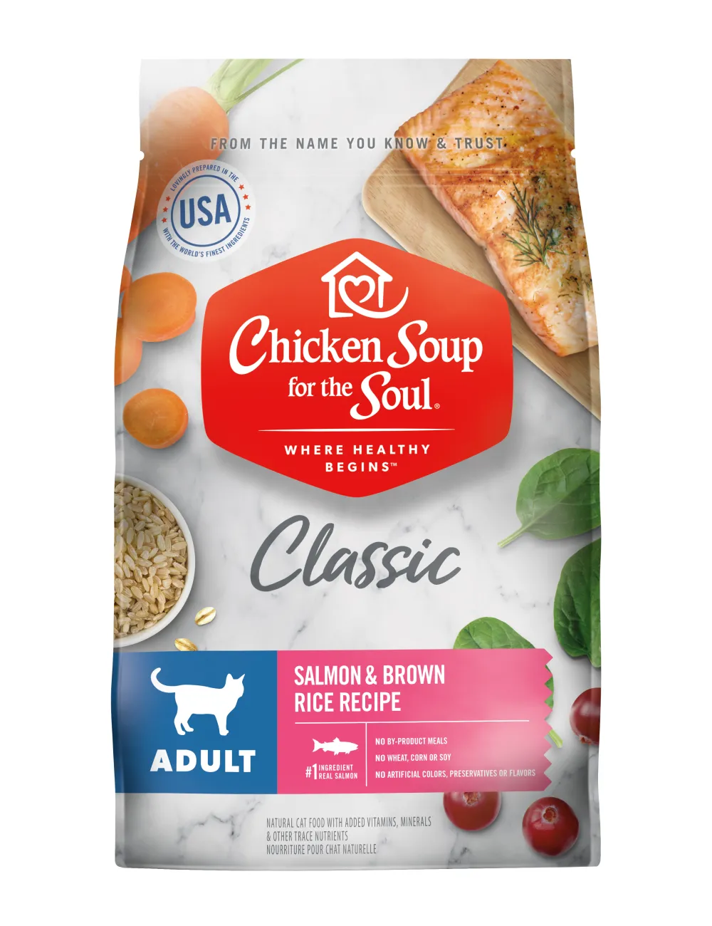 Chicken Soup Dry Food^Adult Cat Salmon & Brown Rice, 4.5-lb