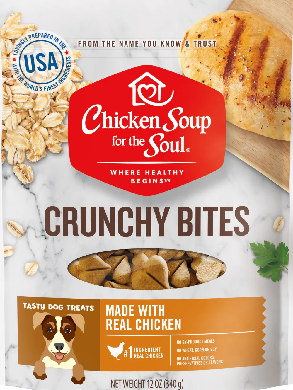 Chicken Soup Biscuits & Crunchy Treats^for the Soul Crunchy Bites Chicken Dog Treats, 12-oz