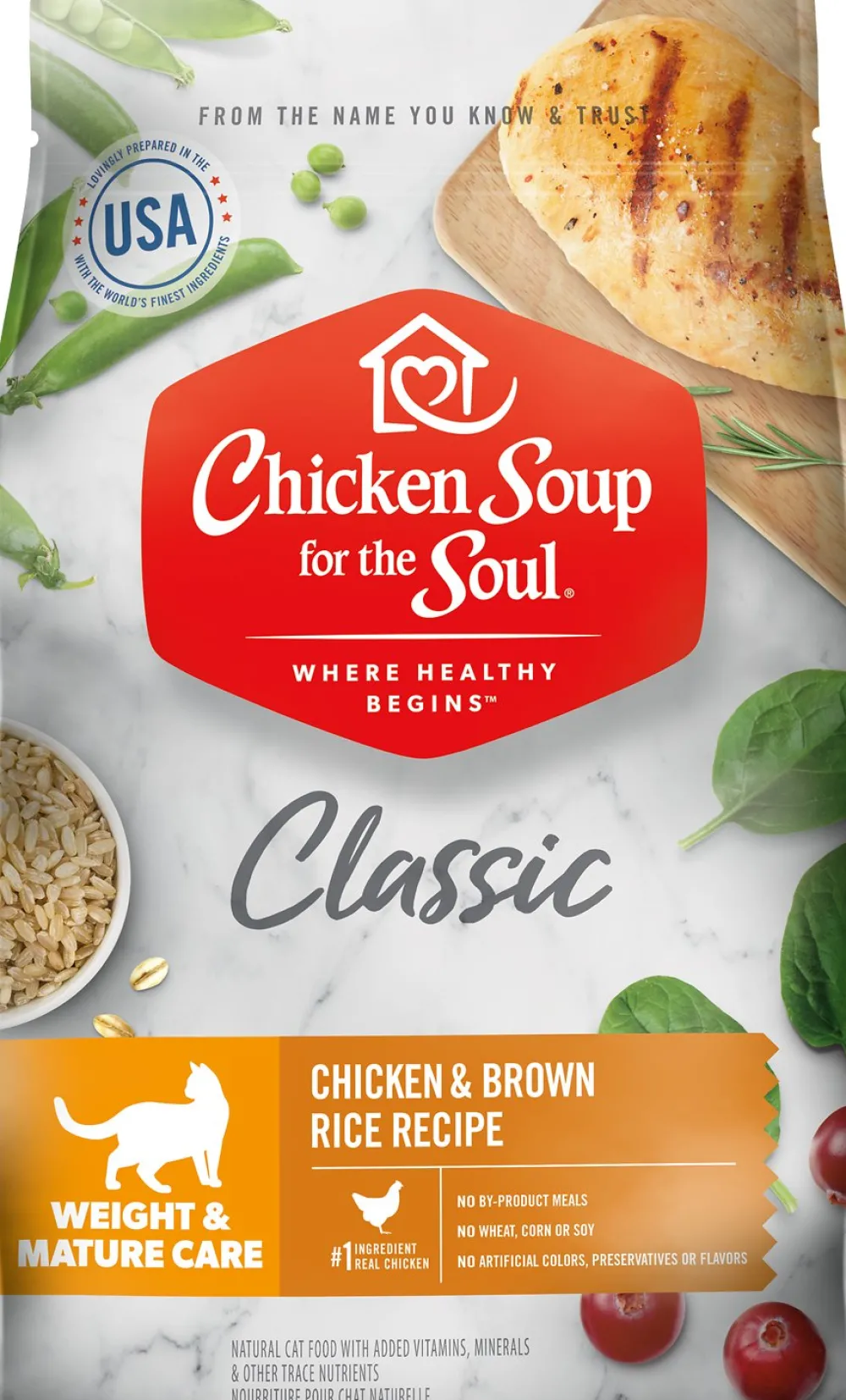 Chicken Soup Dry Food^for the Soul Weight & Mature Care Chicken & Brown Rice Recipe Dry Cat Food, 4.5-lb
