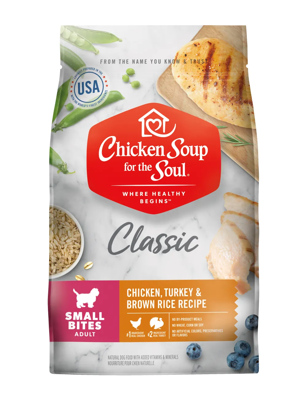 Chicken Soup Dry Food^Small Bites Dog Chicken, Turkey & Brown Rice, 4.5-lb