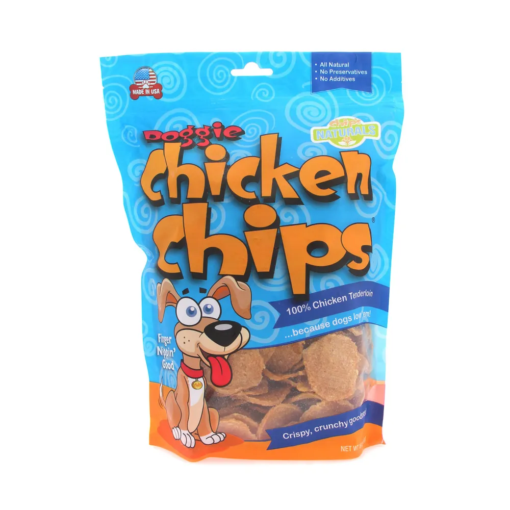 Chip's Naturals Air-Dried & Dehydrated Treats^Doggie Chicken Chips Dog Treats, 4-oz