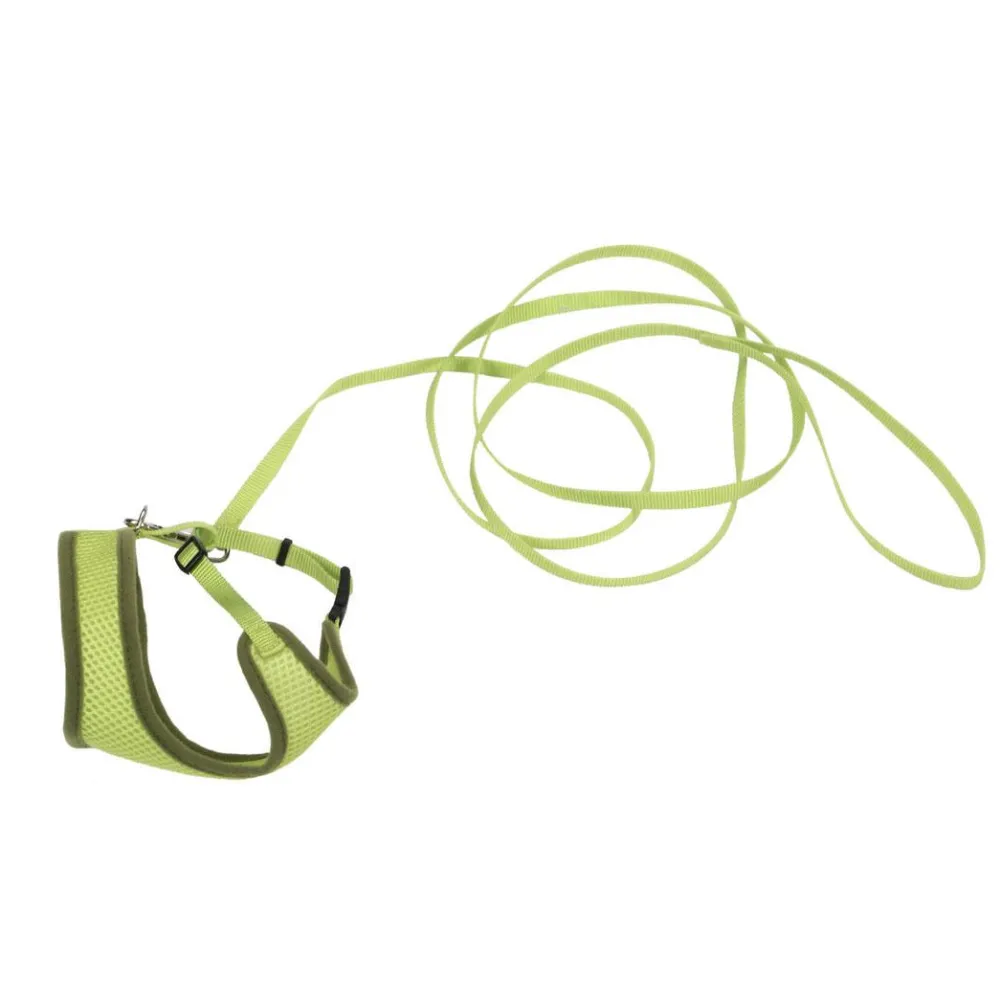 Coastal Pet Products Leashes & Collars | Leashes & Collars^Coastal Comfort Soft Adjustable Cat Harness & Leash, Lime, 3/8-in x 14-16-in