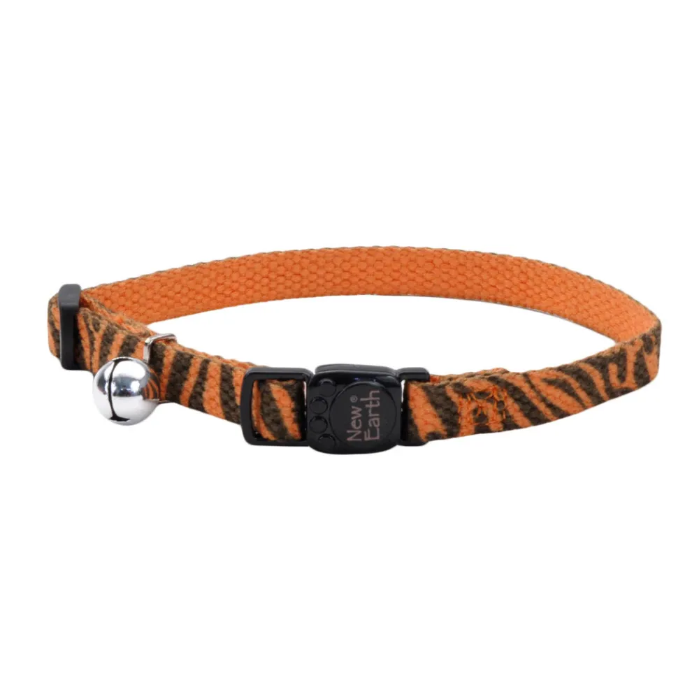 Coastal Pet Products Leashes & Collars | Leashes & Collars^Coastal New Earth Printed Soy Breakaway Cat Collar, Pumpkin with Stripes, 8-12-in