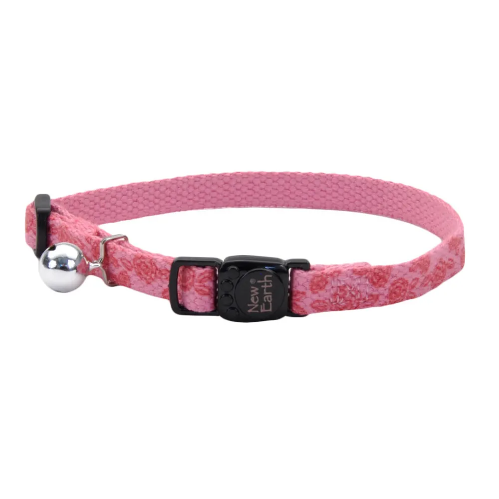 Coastal Pet Products Leashes & Collars | Leashes & Collars^Coastal New Earth Printed Soy Breakaway Cat Collar, Rose with Roses, 8-12-in