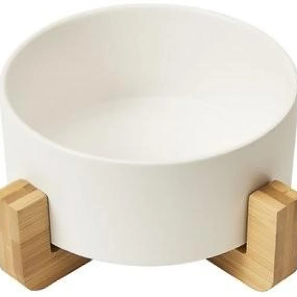 Cosmo Furbabies Bowls & Feeders | Bowls & Feeders^Single Pet Diner, White, 6-in