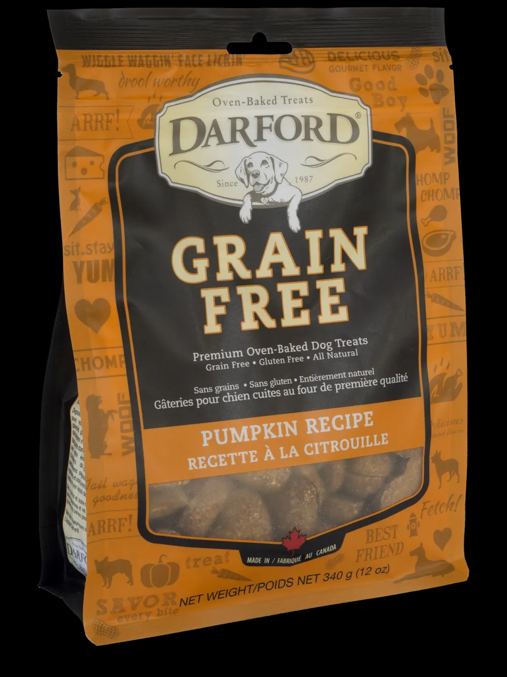Darford Biscuits & Crunchy Treats^Baked Pumpkin Recipe with Mixed Vegetables Grain-Free Dog Treats, 12-oz