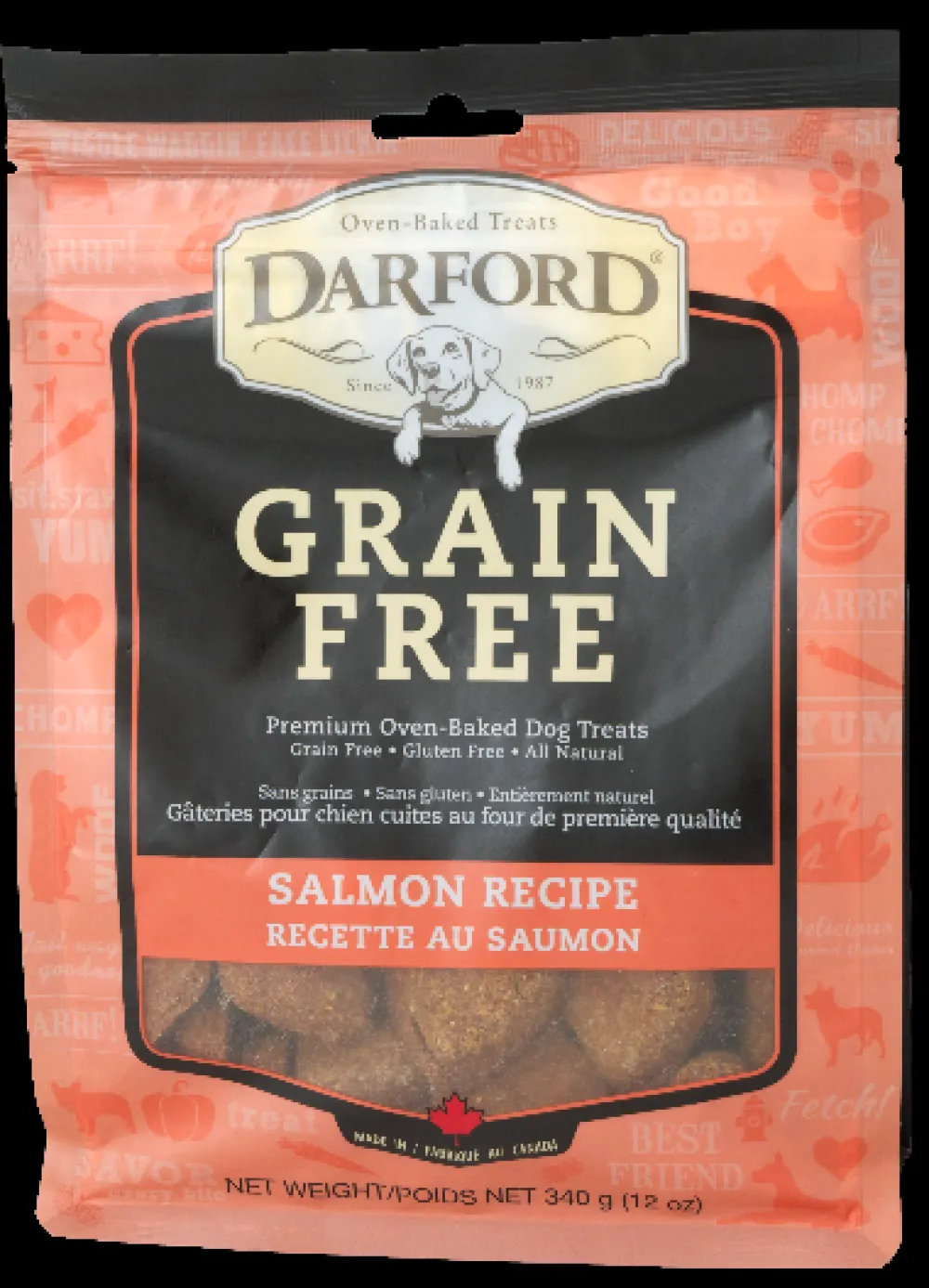 Darford Biscuits & Crunchy Treats^Salmon Grain-Free Dog Treats, 340-gram