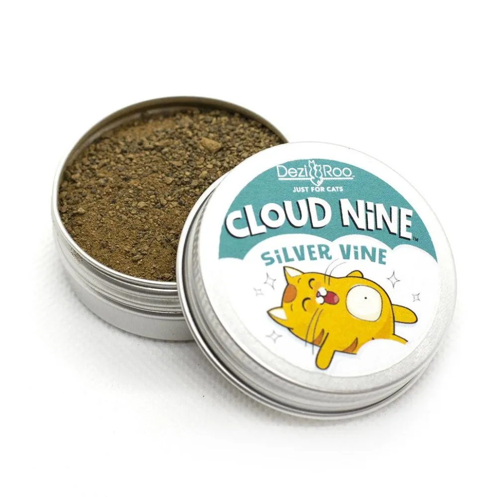 Dezi & Roo Catnip & Pet Grass Treats^Cloud Nine Silver Vine Tin for Cats, Medium, 15-gram
